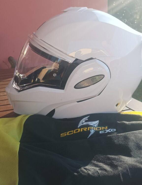 Casco modulare Scorpion Exo bianco usato Scorpion Helmets