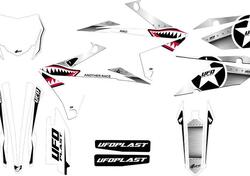 Kit grafica Ufo Thunder per Suzuki Bianco UFO 