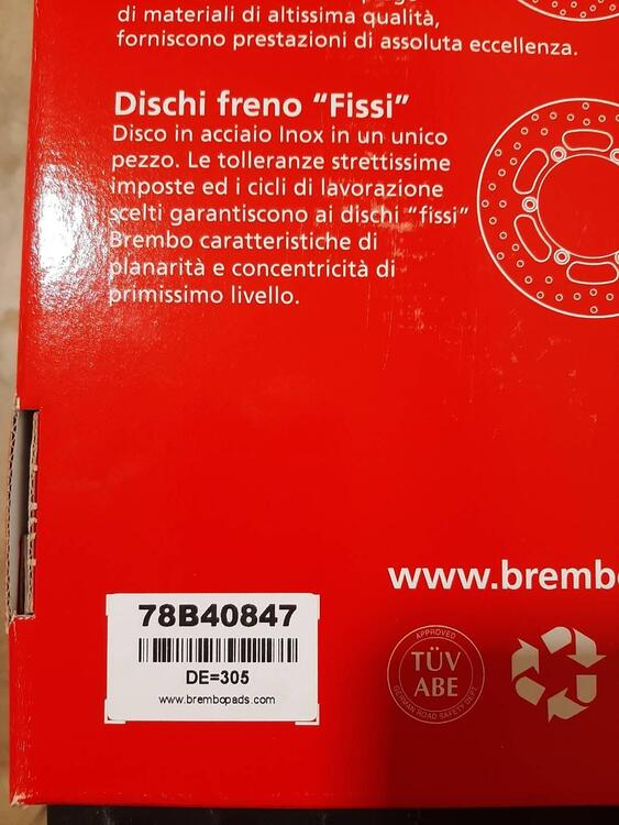 Coppia dischi freno Brembo serie oro 305 mm (2)