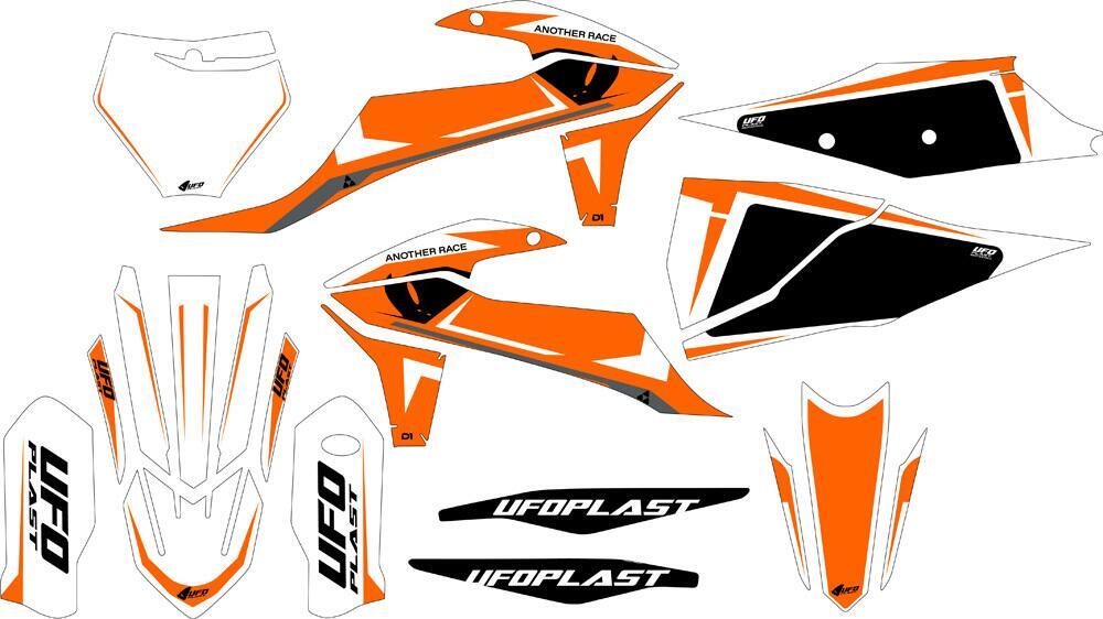 Kit grafica Ufo Apodis per Ktm Bianco UFO 