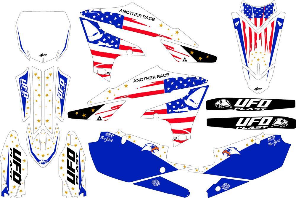 Kit grafica Ufo Patriot per Yamaha Bianco UFO 