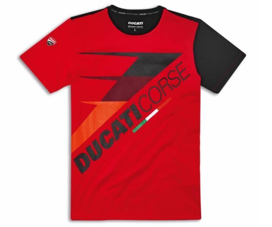 T-shirt Ducati Corse Speed ​​in rosso/nero