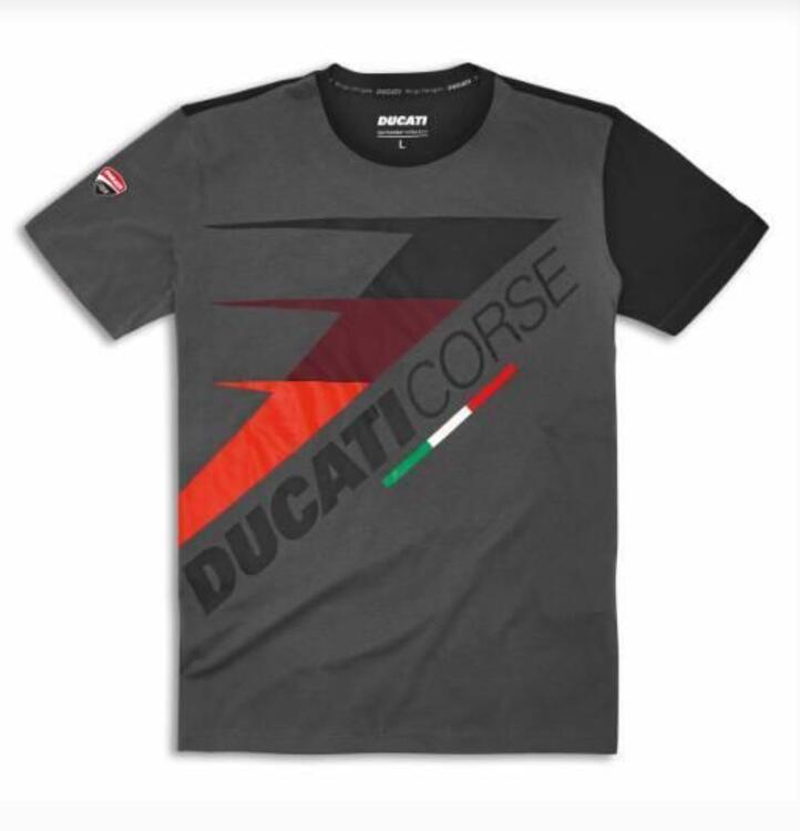 T-shirt Ducati Corse Speed ​​in grigio/nero