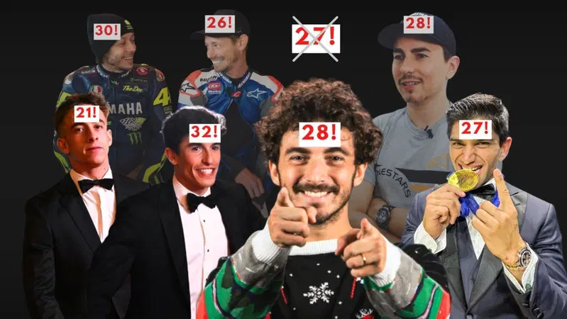 MotoGP 2025. Pecco Bagnaia ha 28 anni, non c'&egrave; mai stato un campione MotoGP di 27 anni e altre considerazioni sparse sull'et&agrave;
