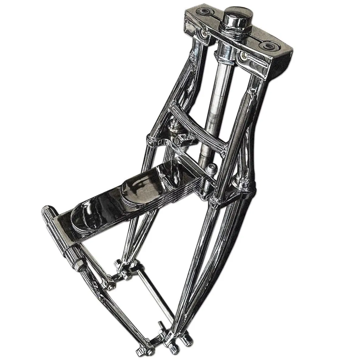 Forcella a balestra cromata lunga 48 cm V-Twin 