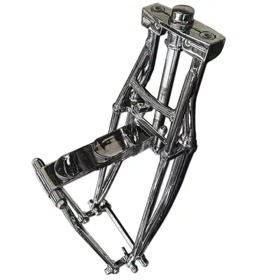 Forcella a balestra cromata lunga 48 cm V-Twin 