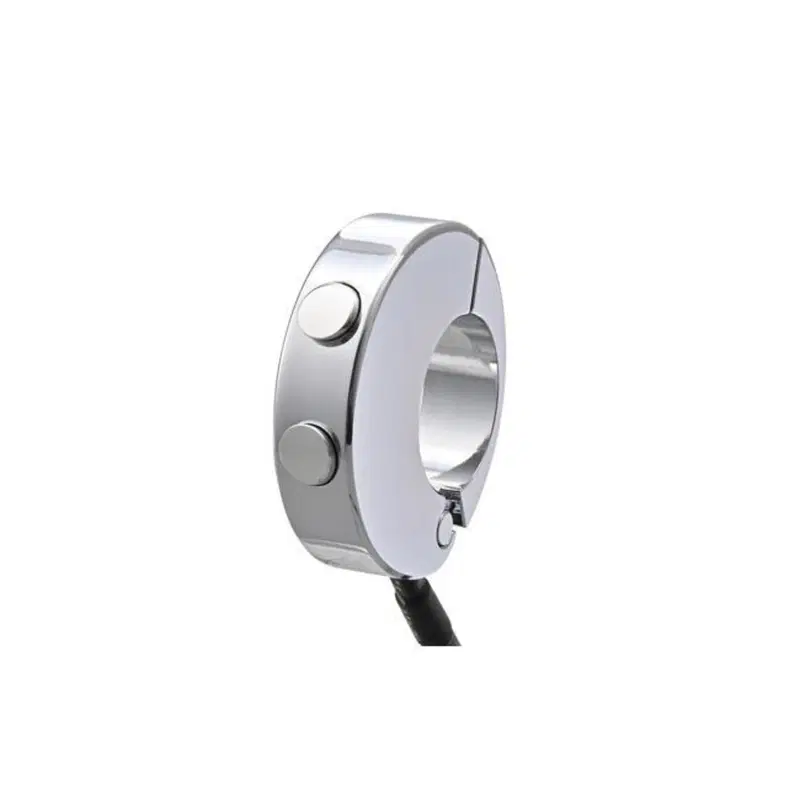 Blocchetto cromato con 2 pulsanti per manubri da 2 