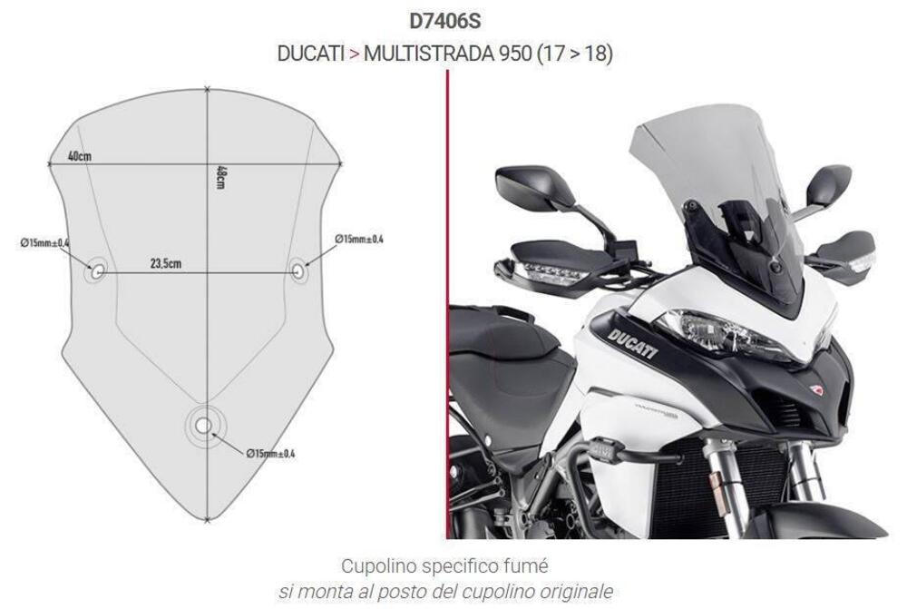 PARABREZZA FUME’ GIVI D7406S – DUCATI Multistrada