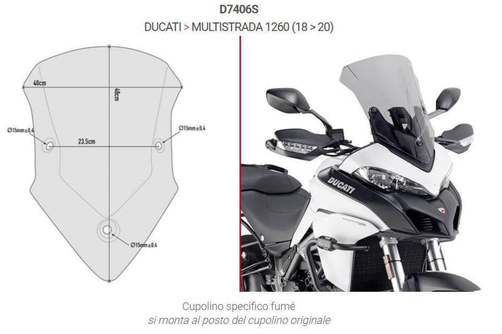 PARABREZZA FUME’ GIVI D7406S – DUCATI Multistrada