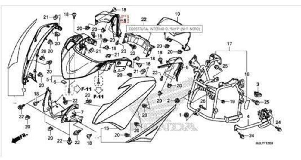 COVER ANTERIORE PER HONDA INTEGRA 750 CODICE 6413 (3)