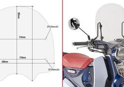 Parabrezza trasparente Givi 1168A specifico per HO