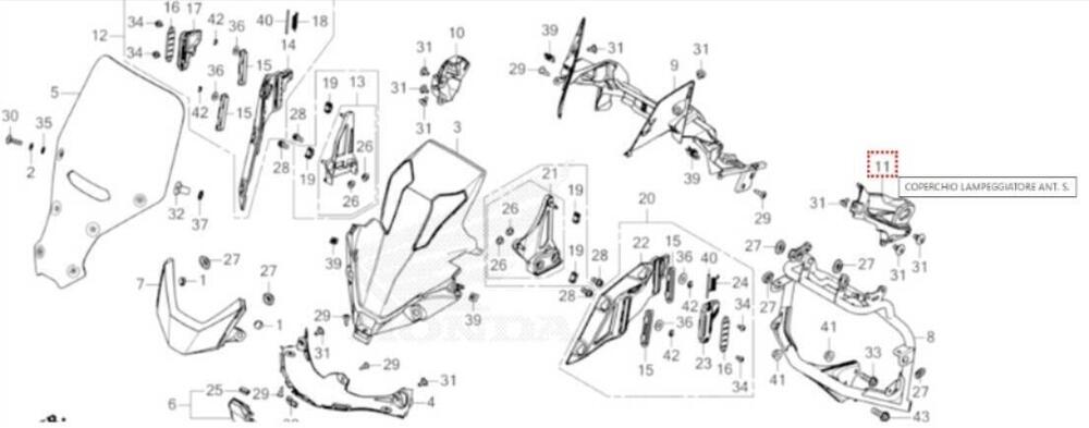 COPERTURA FRECCIA ANT. DX PER HONDA AFRICA TWIN. (3)