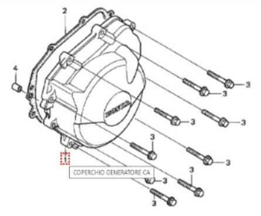 COPERCHIO GENERATORE HONDA CBR 600 F 11321MBW315 (3)