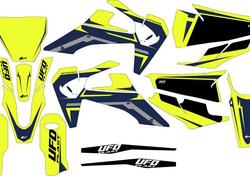 Kit grafica Ufo Apodis per Husqvarna Giallo fluo U 