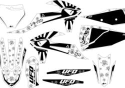 Kit grafica Ufo Akaishi per Ktm Bianco UFO 