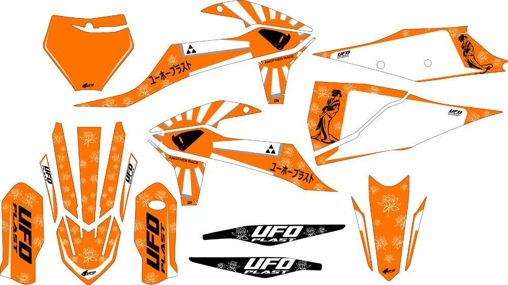 Kit grafica Ufo Akaishi per Ktm Arancione UFO 