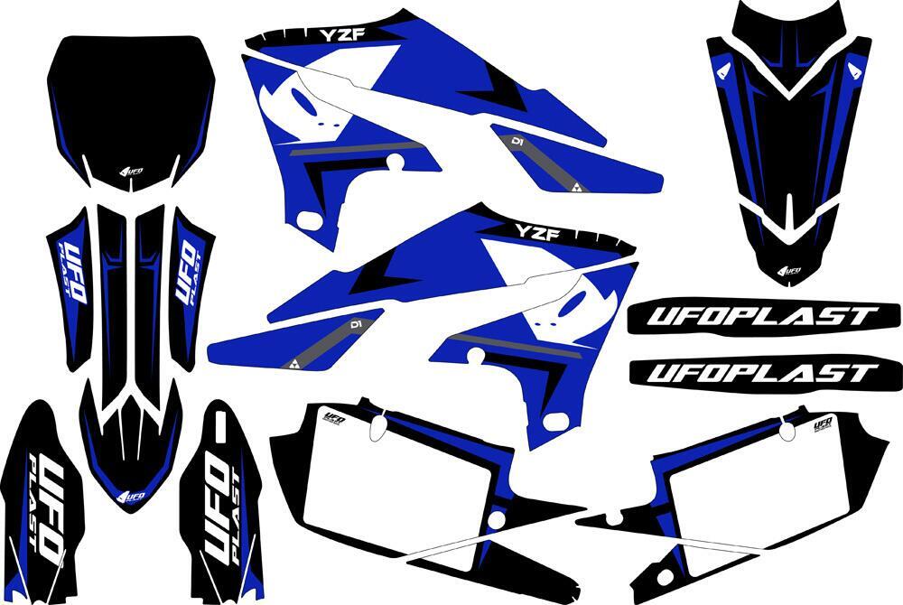 Kit grafica Ufo Apodis per Yamaha Nero UFO 