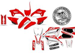 Kit plastiche+decals Ufo Stokes Honda Rosso UFO 