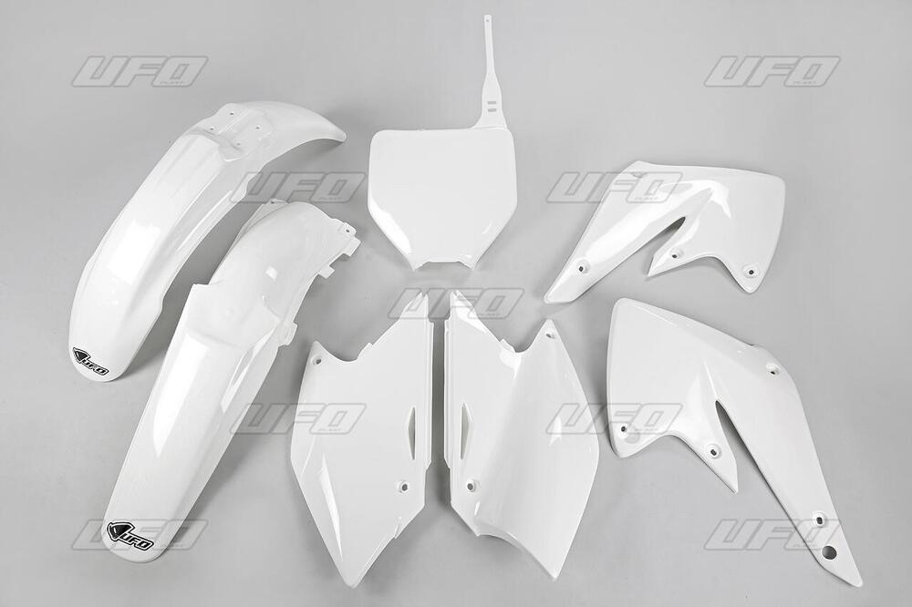 Kit plastiche moto UFO Kawasaki KXF 250 04-05 Bian 