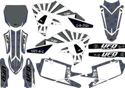 Kit grafica Ufo Akaishi per Yamaha Grigio YZ UFO 