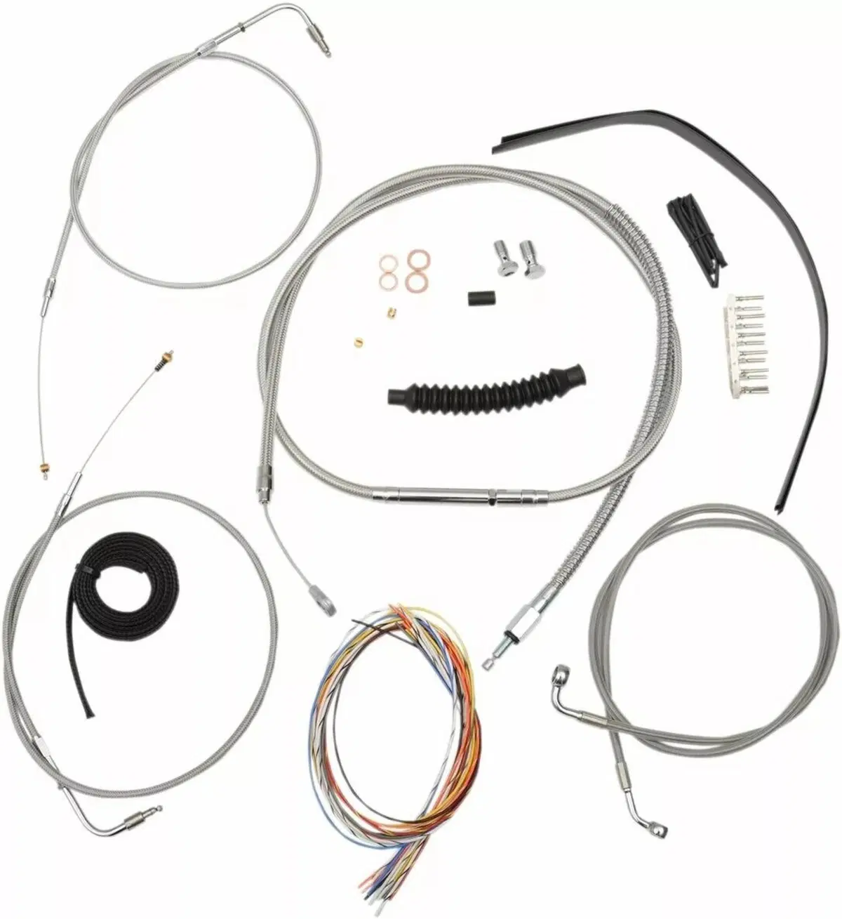 Kit cavi per manubrio alto 12'' (30 cm) inox per S La Choppers