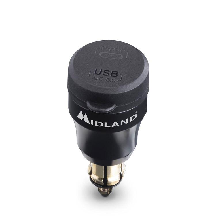 Caricatore USB+USB-C Midland