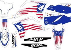 Kit grafica Ufo Patriot per Gas Gas Bianco UFO 