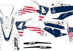 Kit grafica Ufo Patriot per Husqvarna Bianco UFO 