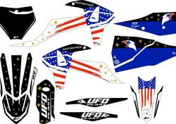 Kit grafica Ufo Patriot per Ktm Nero UFO 