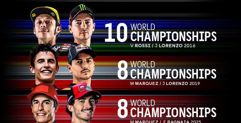 MotoGP 2025. Bagnaia e Marquez inseguono Rossi e Lorenzo