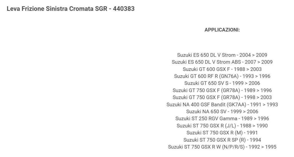 LEVA FRIZIONE CROMATA SGR 440383 PER VARI MODELLI (4)