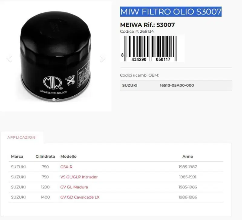 FILTRO OLIO MEIWA PER VARI MODELLI SUZUKI CODICE S Mivv (3)