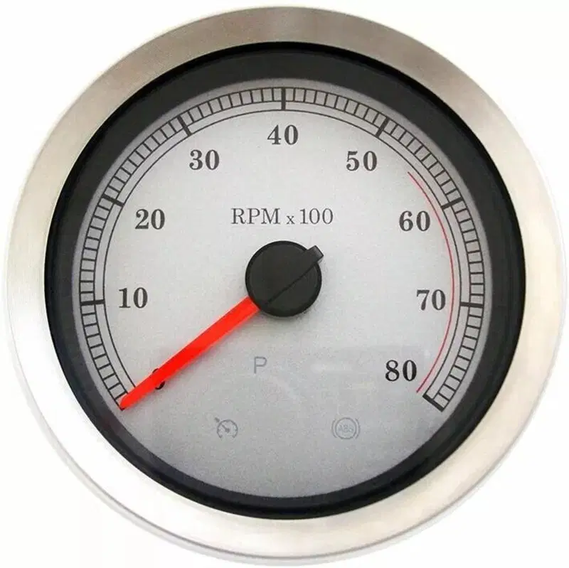 Contagiri elettronico 4" bianco e inox per Sportst Drag Specialties