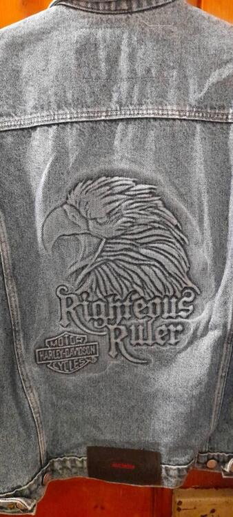 Raro giubbetto vintage denim Harley Davidson Harley-Davidson (5)