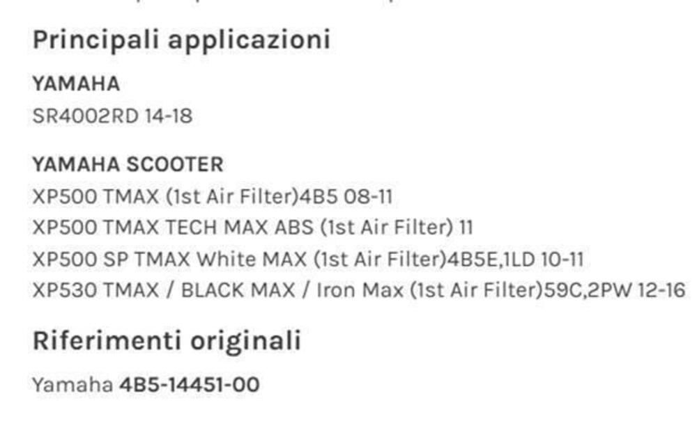FILTRO ARIA HIFLO PER YAMAHA XP 500 T-MAX CODICE H HiFlo Filtro (2)