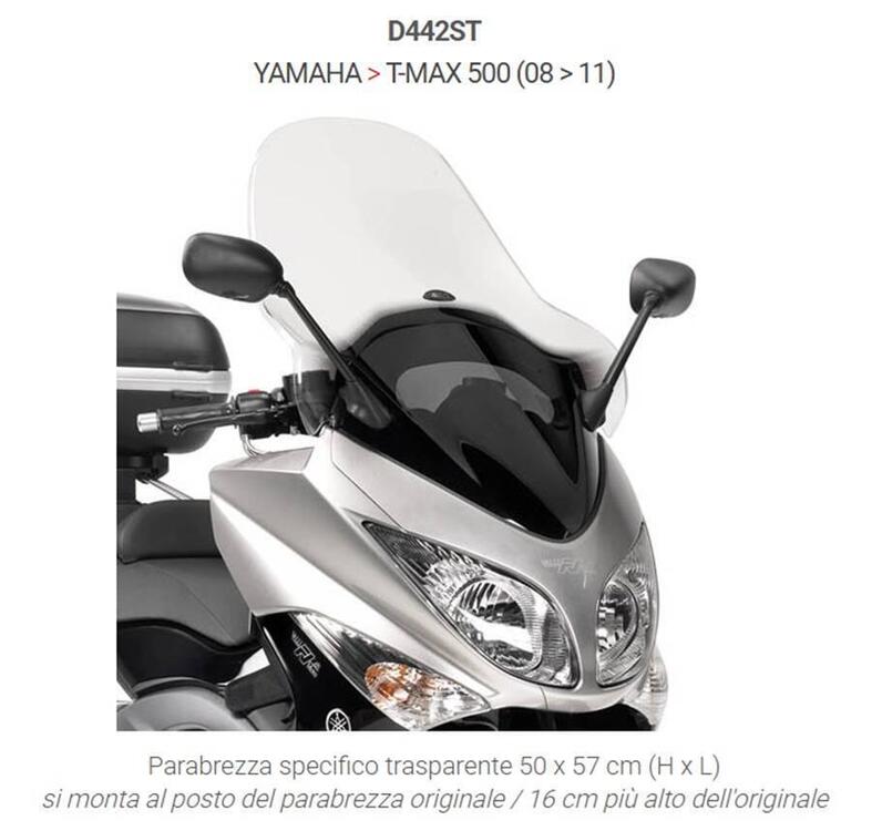 PARABREZZA GIVI PER YAMAHA T MAX 500 CODICE D442ST