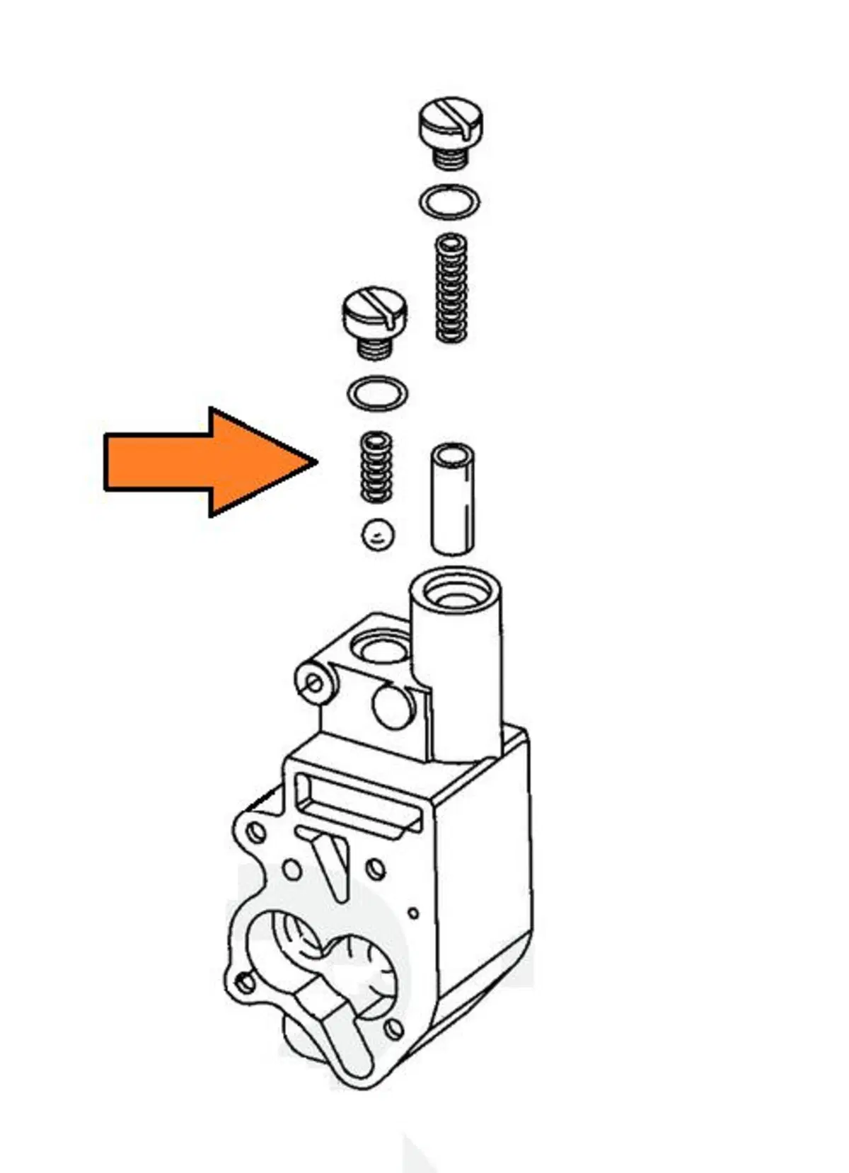 Molla pompa olio (check valve) per FL e FX dal 196 