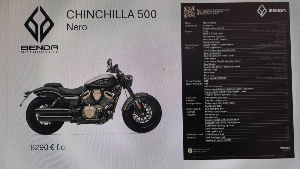 Benda Motorcycles Chinchilla 500 V2 (2024 - 25)