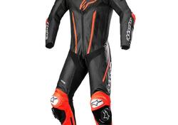 Tuta moto pelle intera Alpinestars FUSION Nero Ros