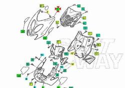 Scudo anteriore blu Yamaha Aerox 50 5BRF835G00P5