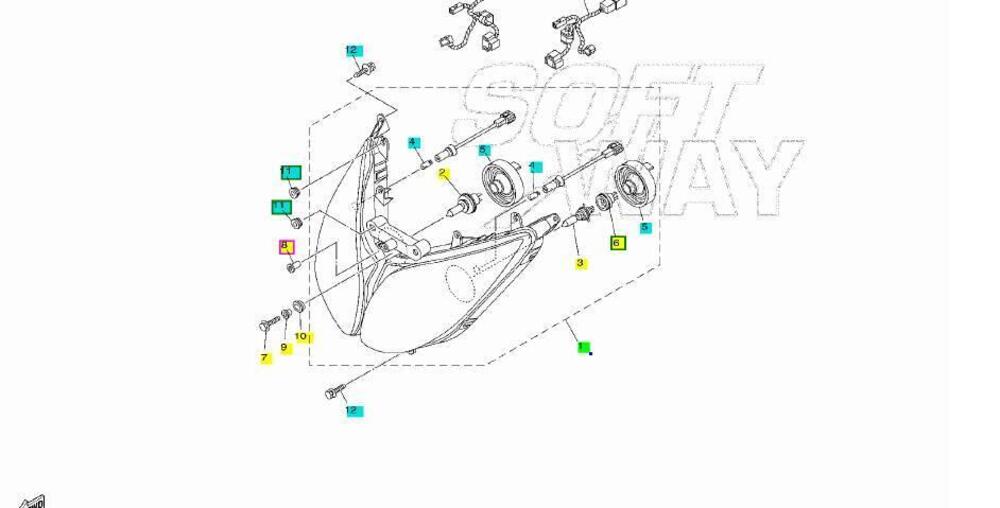 Faro anteriore Yamaha T Max 500 4B5843100200