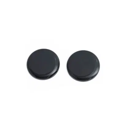 Coperture perno ruota anteriore nero lucido per So 