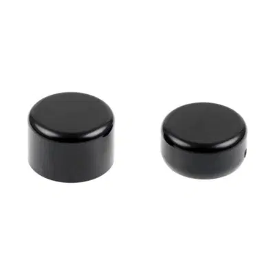 Coperture perno ruota posteriore nero lucido per S 