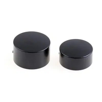 Coperture perno ruota posteriore nero lucido per S 