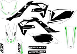 Kit grafica Ufo Apodis per Kawasaki Bianco UFO 