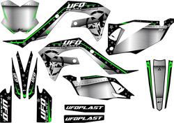 Kit grafica Ufo Stardust per Kawasaki Nero UFO 