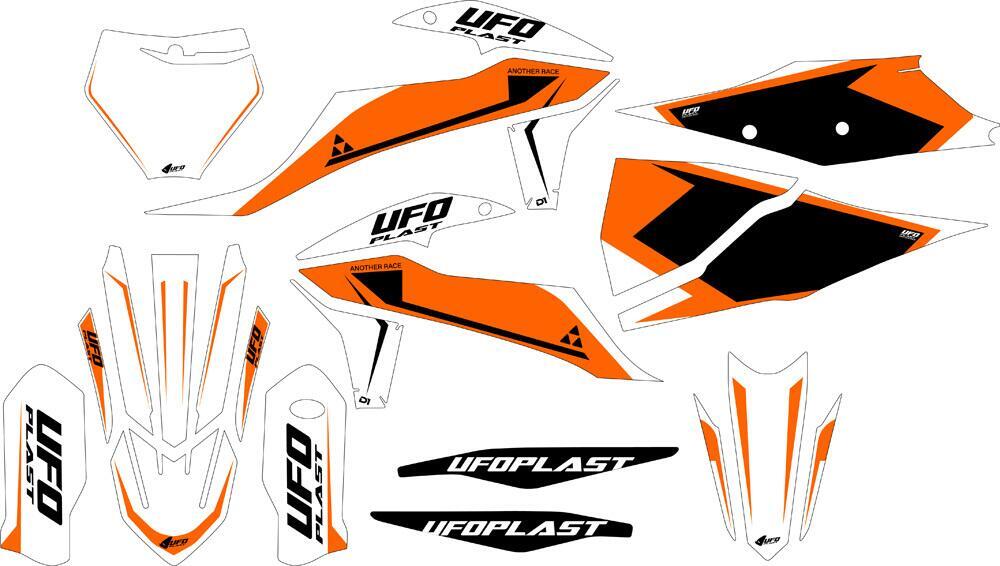 Kit grafica Ufo Stokes per Ktm Bianco UFO 