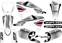 Kit grafica Ufo Thunder per Yamaha Bianco UFO 