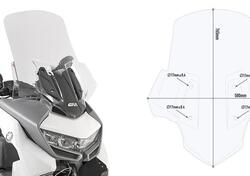 Givi 5132DT Cupolino trasparente 76 x 58 cm per BM