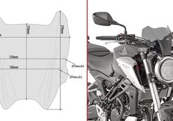 Cupolino fumè Givi A1164 specifico per HONDA CB125